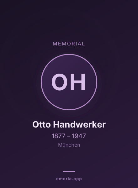 Memorial portrait of Otto Handwerker