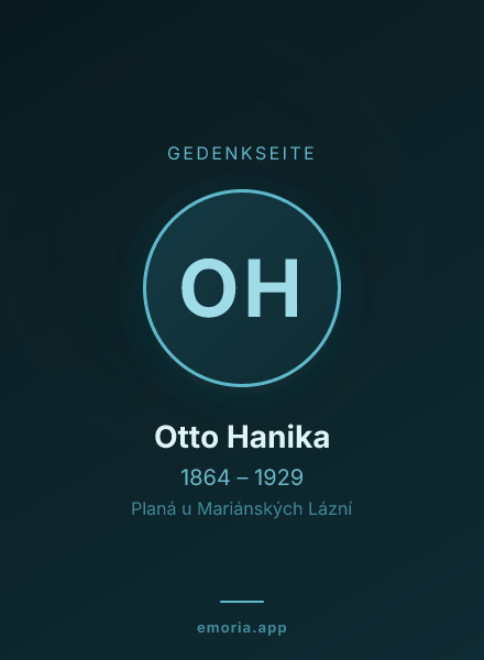 Gedenkportrait von Otto Hanika