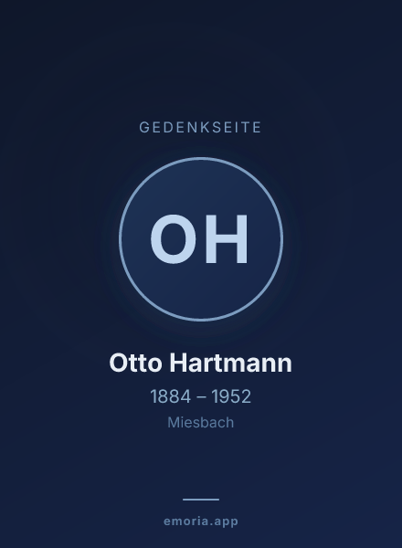 Gedenkportrait von Otto Hartmann