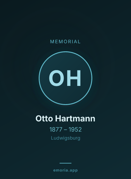 Memorial portrait of Otto Hartmann