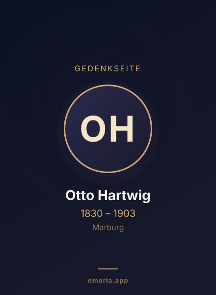 Gedenkportrait von Otto Hartwig