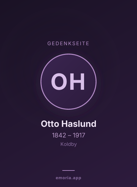 Gedenkportrait von Otto Haslund