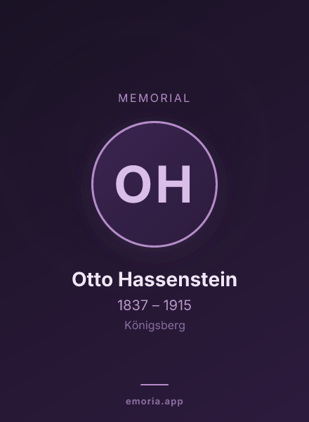 Memorial portrait of Otto Hassenstein