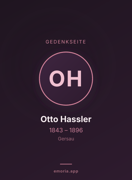 Gedenkportrait von Otto Hassler