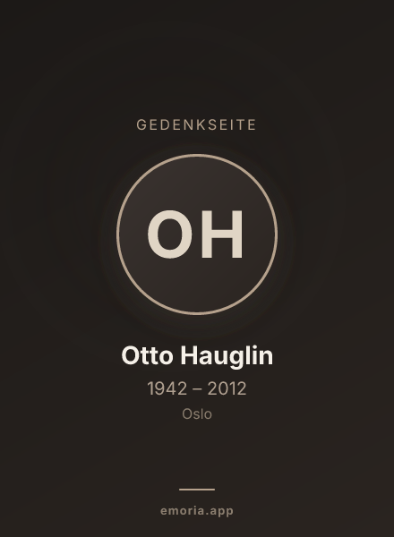 Gedenkportrait von Otto Hauglin