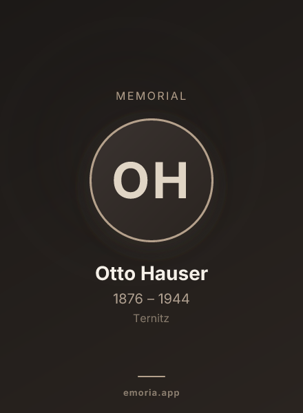 Memorial portrait of Otto Hauser