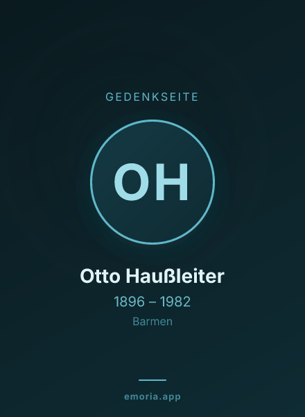 Gedenkportrait von Otto Haußleiter