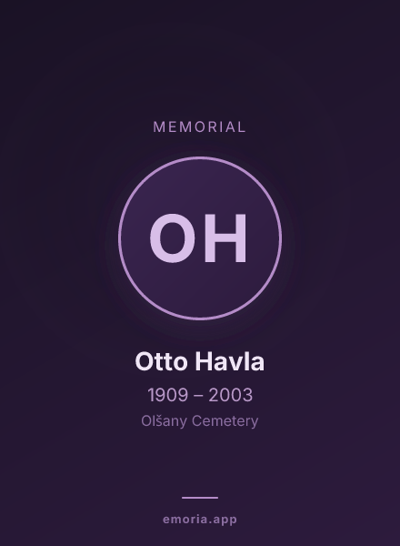Memorial portrait of Otto Havla