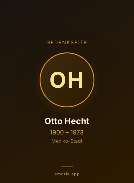 Gedenkportrait von Otto Hecht