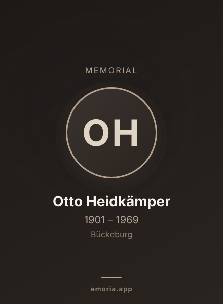 Memorial portrait of Otto Heidkämper