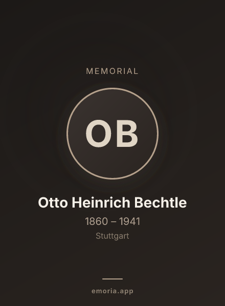 Memorial portrait of Otto Heinrich Bechtle