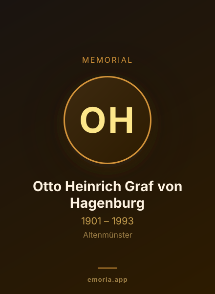Memorial portrait of Otto Heinrich Graf von Hagenburg