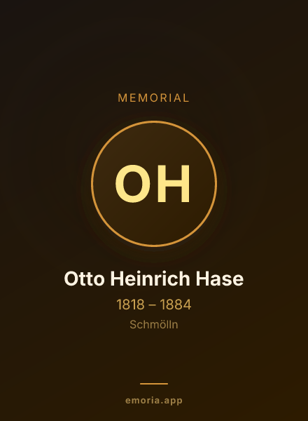 Memorial portrait of Otto Heinrich Hase