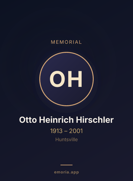 Memorial portrait of Otto Heinrich Hirschler