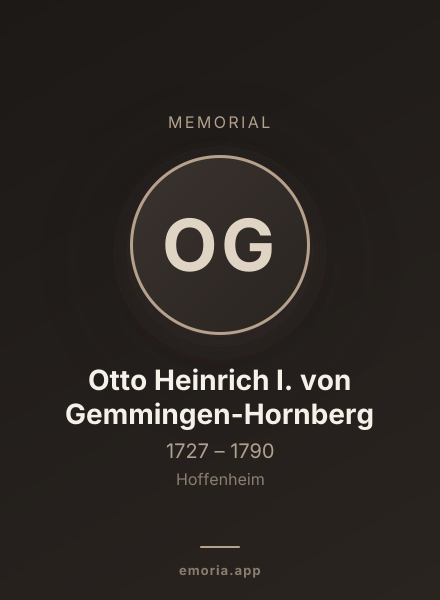 Memorial portrait of Otto Heinrich I. von Gemmingen-Hornberg