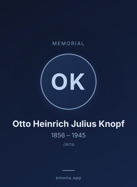 Memorial portrait of Otto Heinrich Julius Knopf
