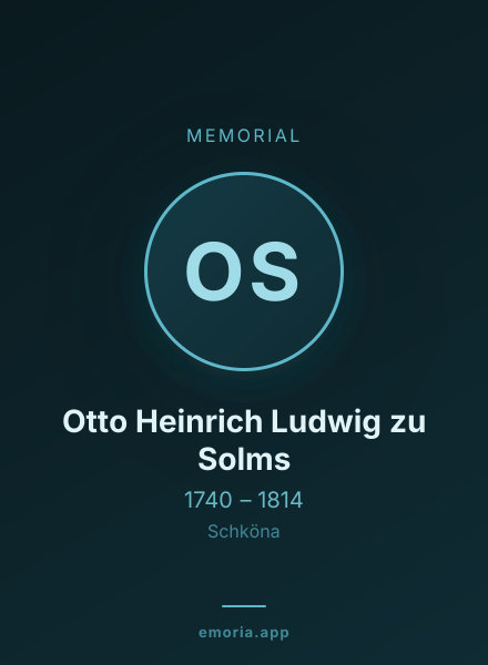 Memorial portrait of Otto Heinrich Ludwig zu Solms