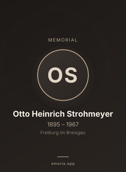 Memorial portrait of Otto Heinrich Strohmeyer