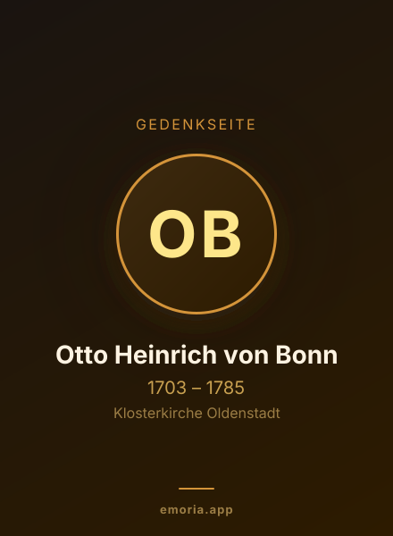 Gedenkportrait von Otto Heinrich von Bonn