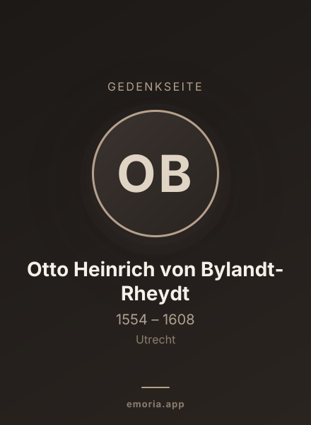 Gedenkportrait von Otto Heinrich von Bylandt-Rheydt