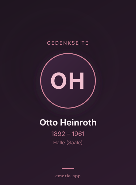 Gedenkportrait von Otto Heinroth
