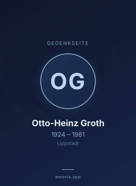 Gedenkportrait von Otto-Heinz Groth