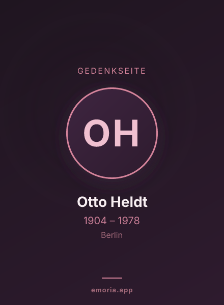 Gedenkportrait von Otto Heldt