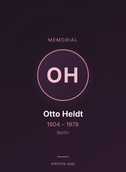 Memorial portrait of Otto Heldt