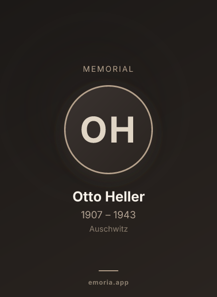 Memorial portrait of Otto Heller