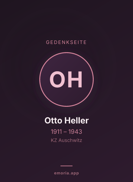 Gedenkportrait von Otto Heller