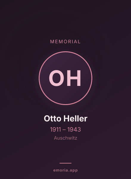 Memorial portrait of Otto Heller