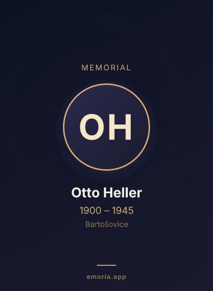 Memorial portrait of Otto Heller