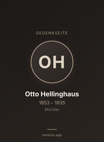 Gedenkportrait von Otto Hellinghaus