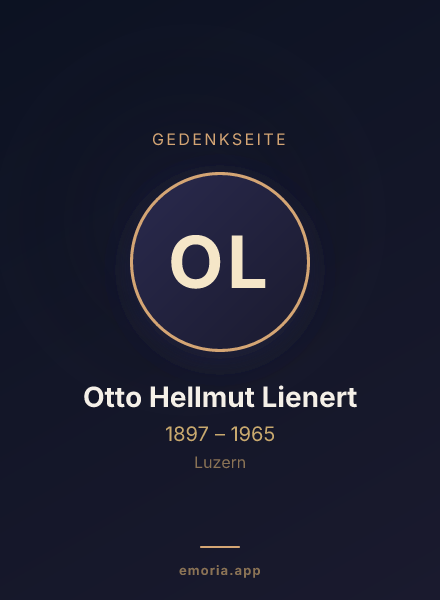 Gedenkportrait von Otto Hellmut Lienert