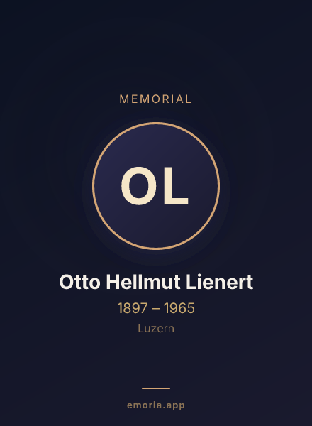 Memorial portrait of Otto Hellmut Lienert