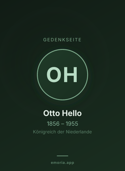 Gedenkportrait von Otto Hello