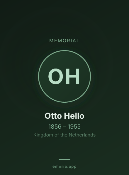Memorial portrait of Otto Hello