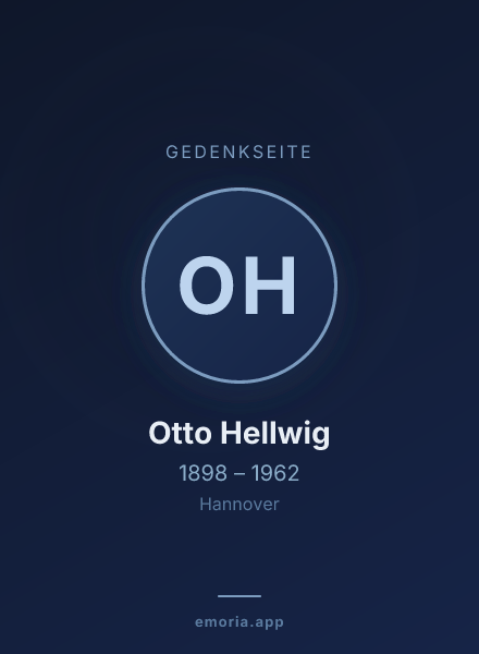 Gedenkportrait von Otto Hellwig