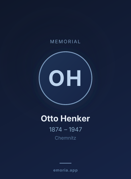 Memorial portrait of Otto Henker