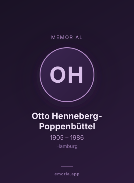 Memorial portrait of Otto Henneberg-Poppenbüttel