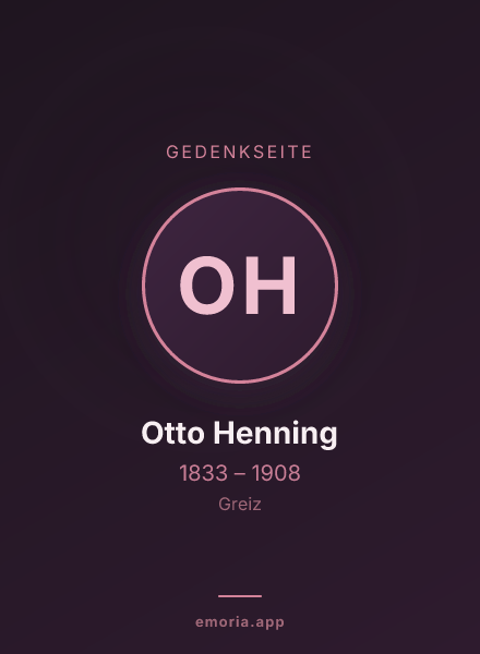 Gedenkportrait von Otto Henning