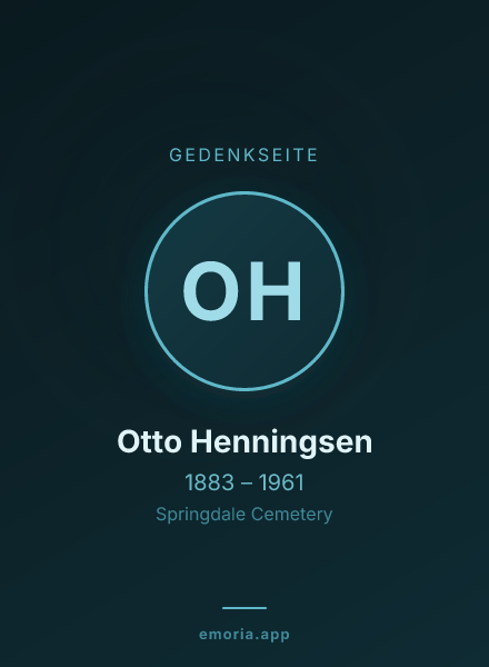 Gedenkportrait von Otto Henningsen