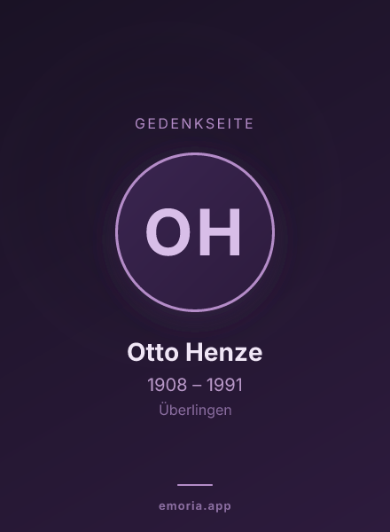 Gedenkportrait von Otto Henze