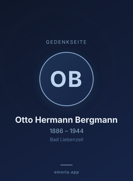 Gedenkportrait von Otto Hermann Bergmann