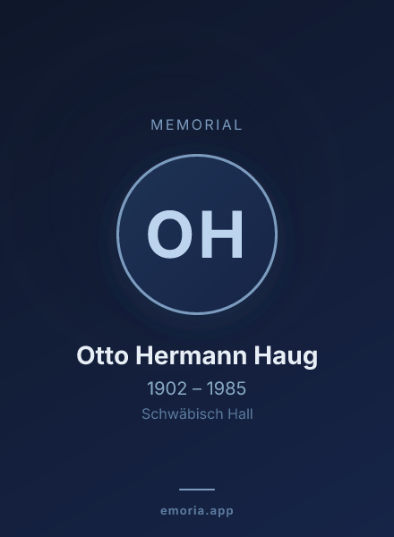Memorial portrait of Otto Hermann Haug