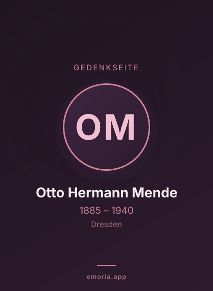 Gedenkportrait von Otto Hermann Mende