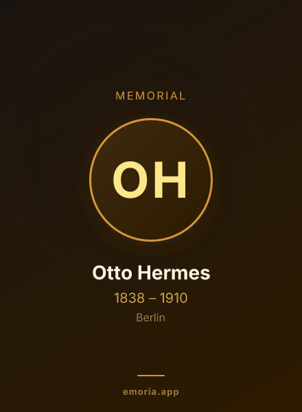 Memorial portrait of Otto Hermes