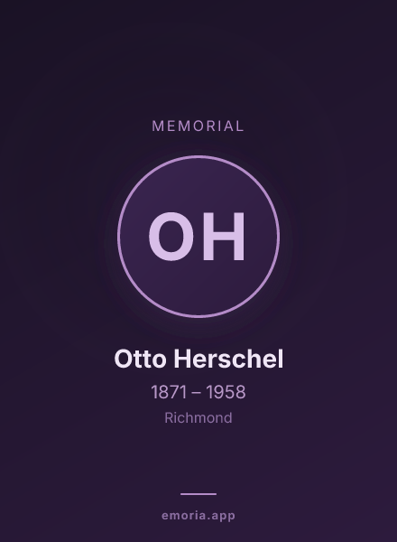 Memorial portrait of Otto Herschel