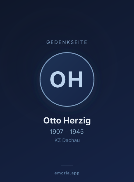 Gedenkportrait von Otto Herzig