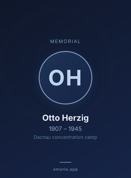 Memorial portrait of Otto Herzig